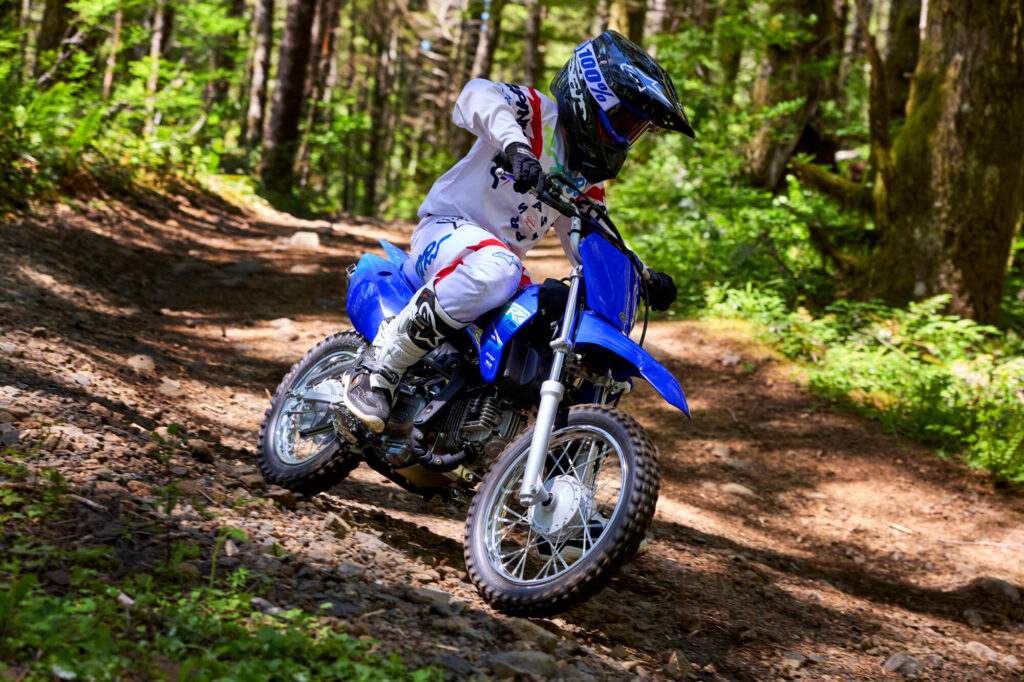 Yamaha TT-R110E: Suspensiones de largo recorrido